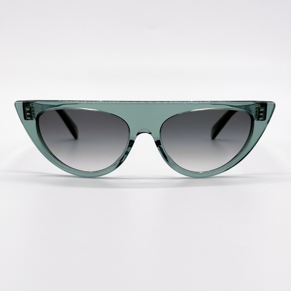 NEW CELINE CL40228I 93B CELINE GREEN GREY GRADIENT CAT EYE WOMEN SUNGLASSES - Picture 5 of 10